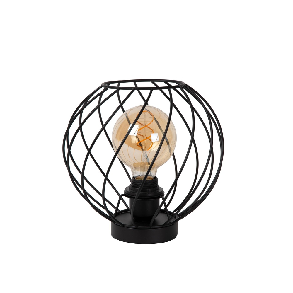 Lucide TafellampjeDanza Ø 25cm zwart - 21528/25/30